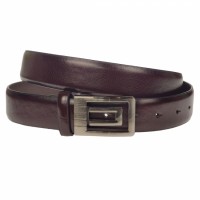 Curea barbati, casual-eleganta, din piele ecologica, latime 3.5 cm, maro - CK167M